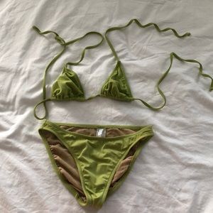 JCrew green bikini